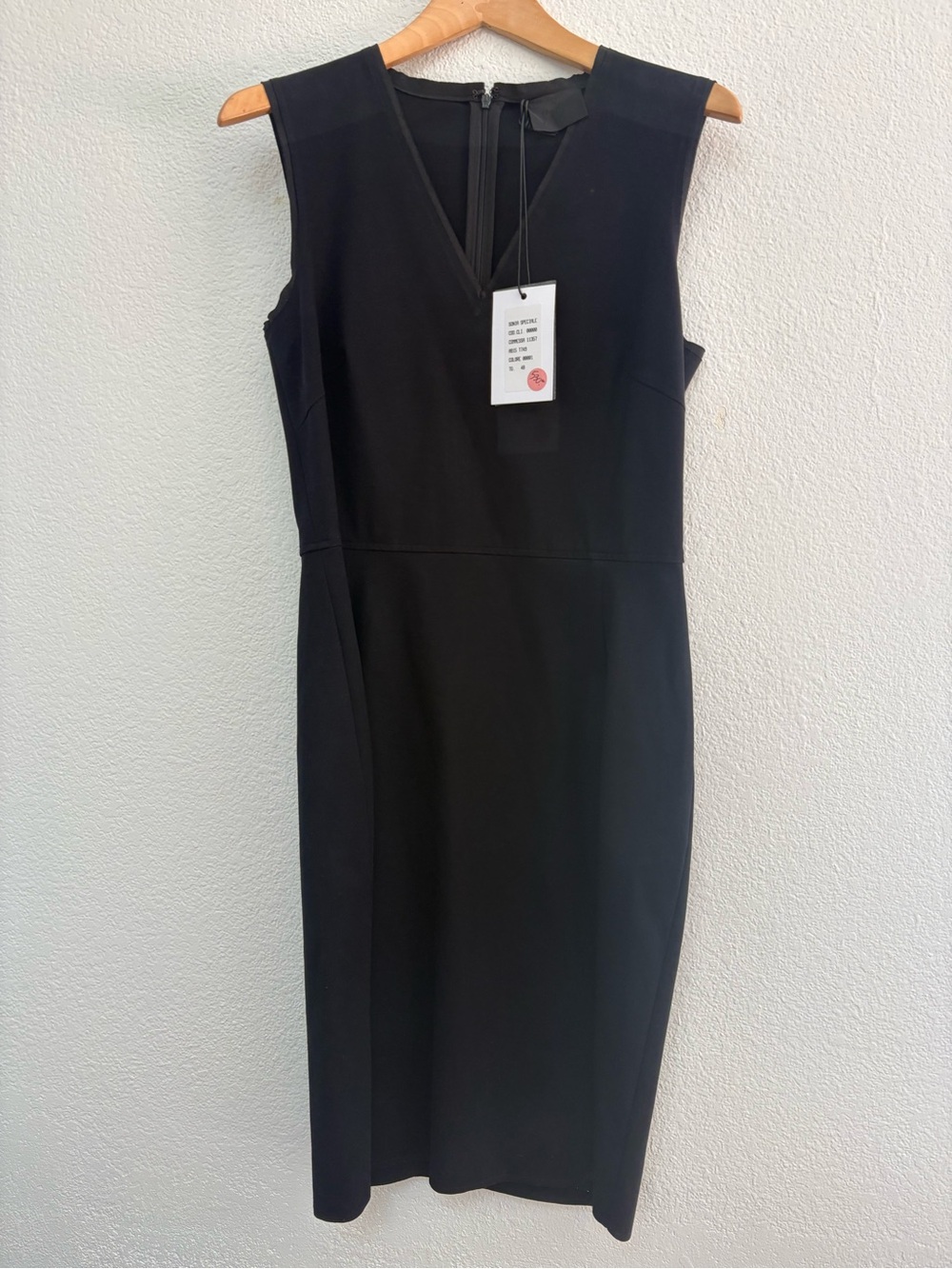 Sonia speciale Black Sleeveless V-Neck Sheath Dress